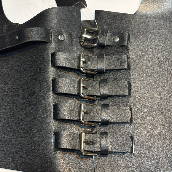 Torrid Black Faux Leather corset harness belt buckles accessory 4x - Picture 2 of 5
